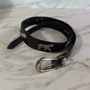 Honest Black Belt with Silver Buckle